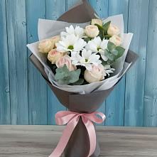 Букет цветов из:  Хризантемы и Розы в Незлобной