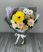 Букет цветов из:  Розы, Герберы и Хризантемы #REPLACE_PRED# Незлобной