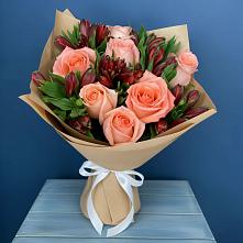 Букет цветов из:  Розы и Альстромерии в Незлобной