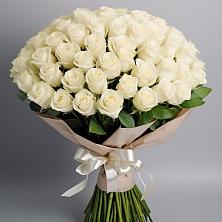 Букет 101 беля роза Белоснежка в Незлобной
