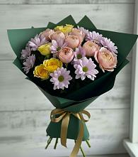 Букет цветов из:  Хризантемы и Розы в Незлобной
