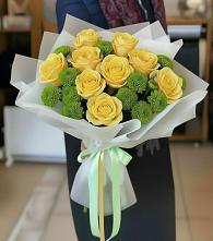 Букет цветов из:  Хризантемы и Розы в Незлобной