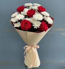 Букет цветов из:  Розы и Хризантемы #REPLACE_PRED# Незлобной