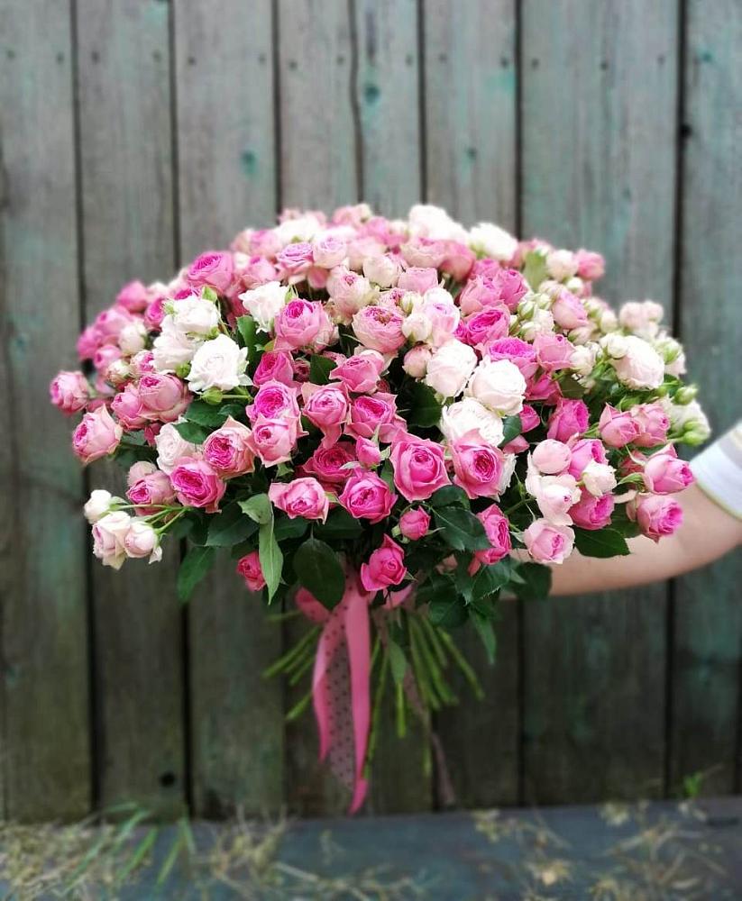 Букет Розовые кустовые розы Натали и Лав Лидия в Незлобной