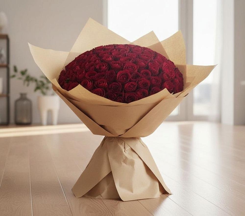 Букет 101 Красная роза в Незлобной