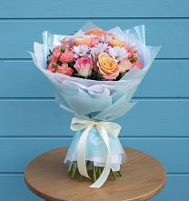 Букет цветов из:  Хризантемы и Розы #REPLACE_PRED# Незлобной