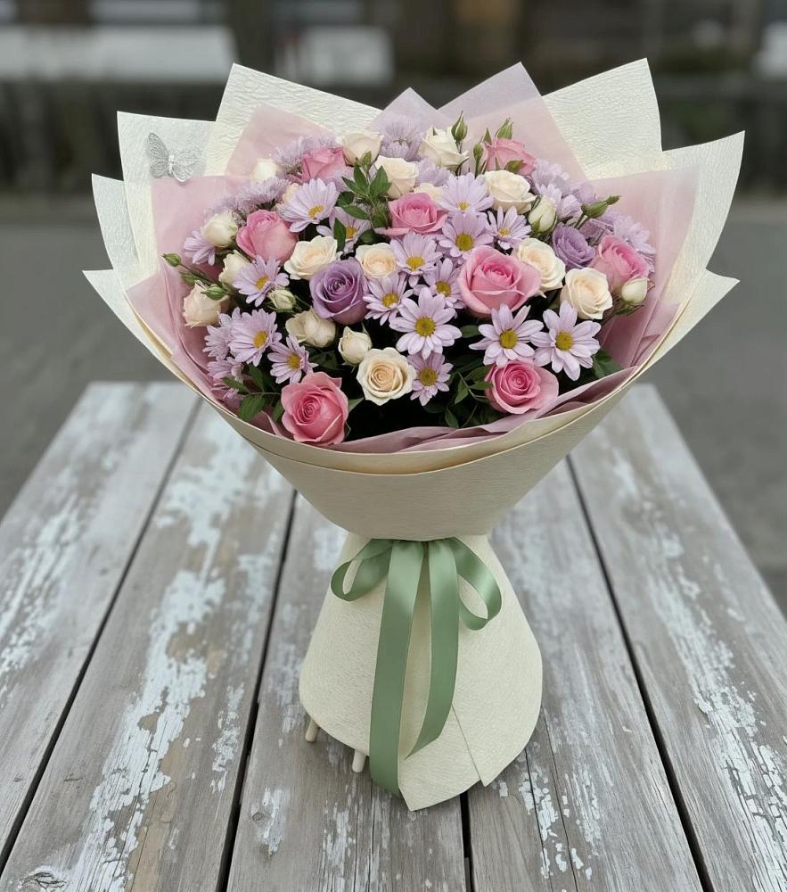 Букет цветов из: Розы и Хризантемы в Незлобной